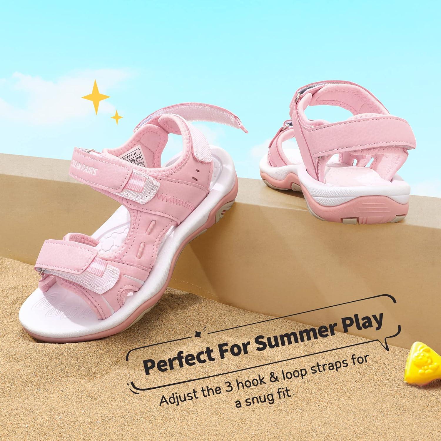 imageDREAM PAIRS Boys Girls Fashion Athletic Summer Sports SandalsToddlerLittle KidBig KidLightPink