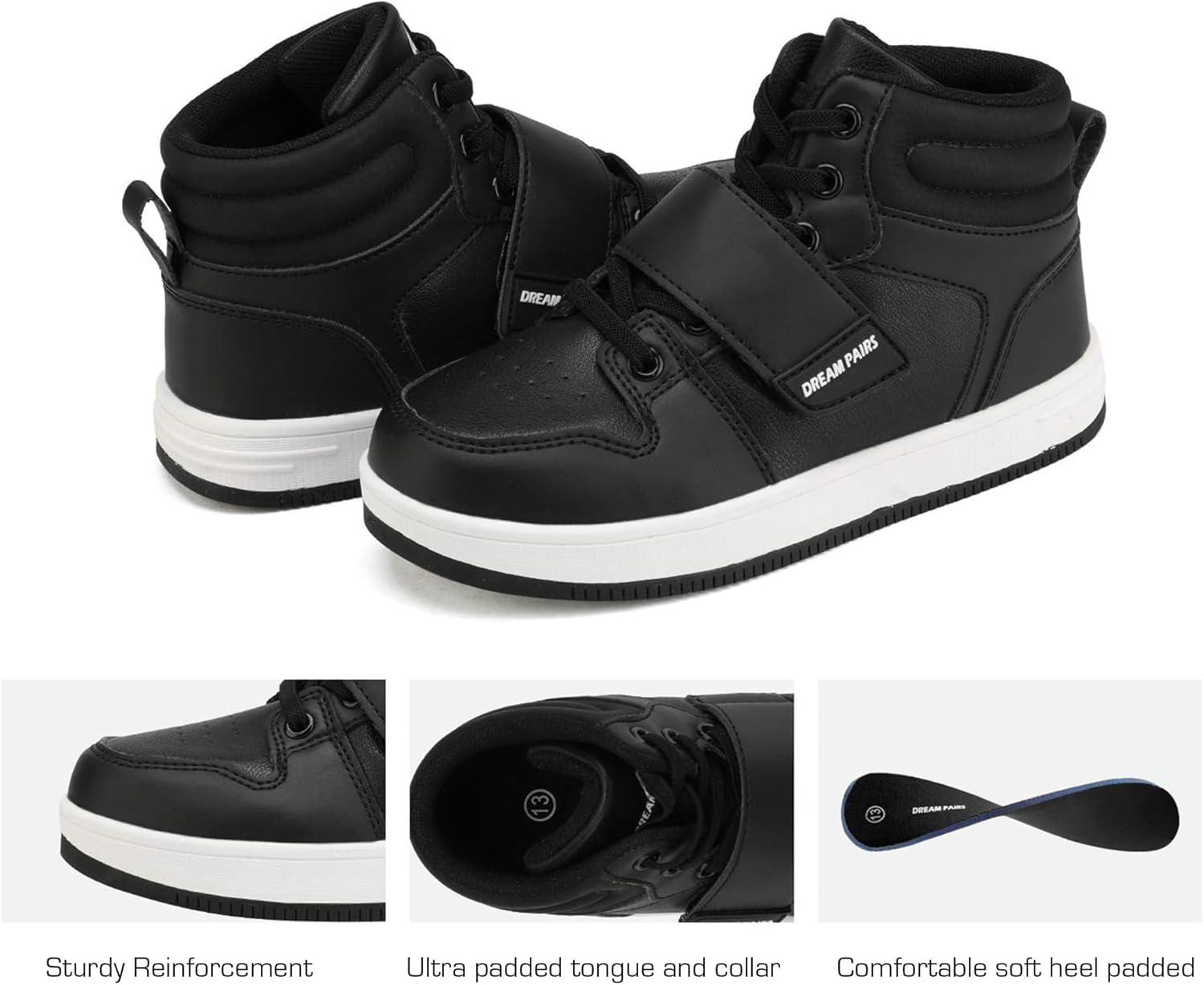 imageDREAM PAIRS Boys Girls High Top Sneaker LilLegends Skyhigh Basketball ShoesBlack