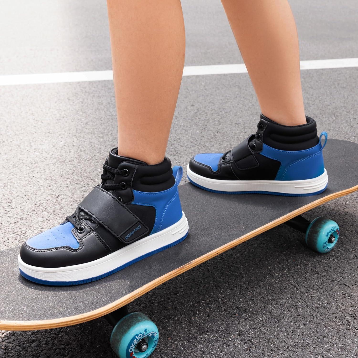 imageDREAM PAIRS Boys Girls High Top Sneaker LilLegends Skyhigh Basketball ShoesBlackRoyalBlue