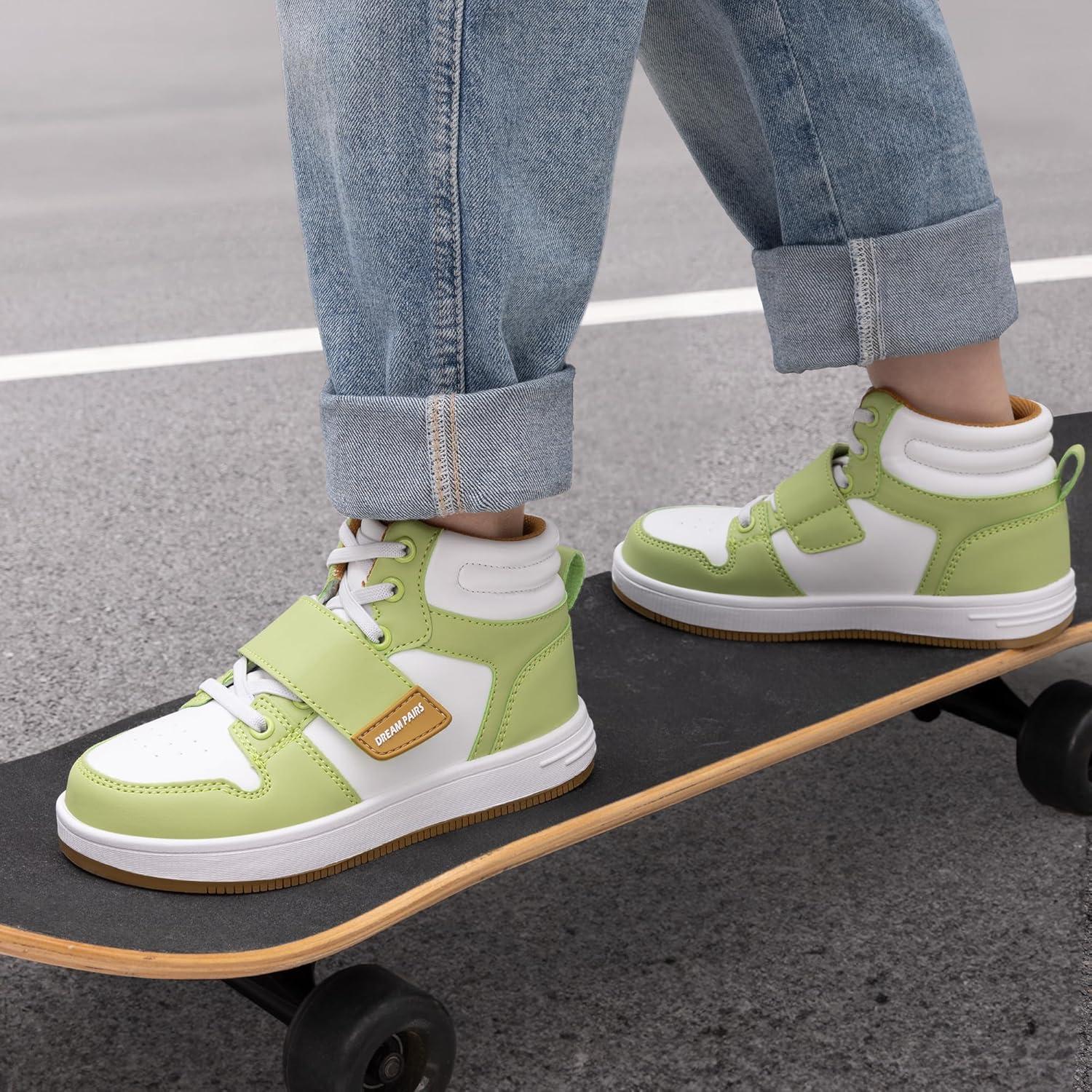 imageDREAM PAIRS Boys Girls High Top Sneaker LilLegends Skyhigh Basketball ShoesGreen