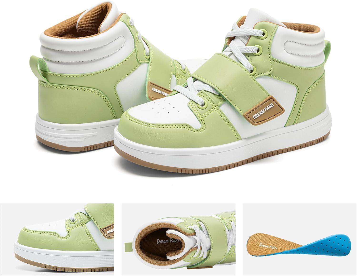 imageDREAM PAIRS Boys Girls High Top Sneaker LilLegends Skyhigh Basketball ShoesGreen