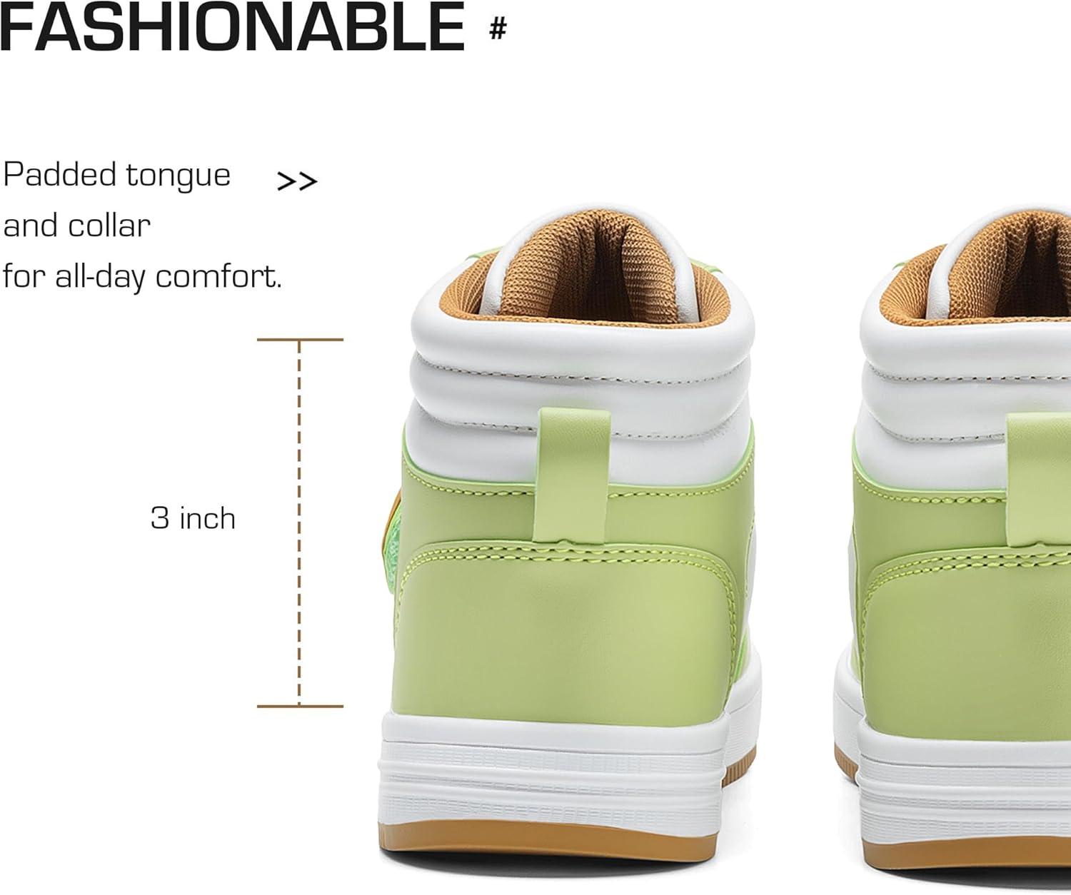 imageDREAM PAIRS Boys Girls High Top Sneaker LilLegends Skyhigh Basketball ShoesGreen