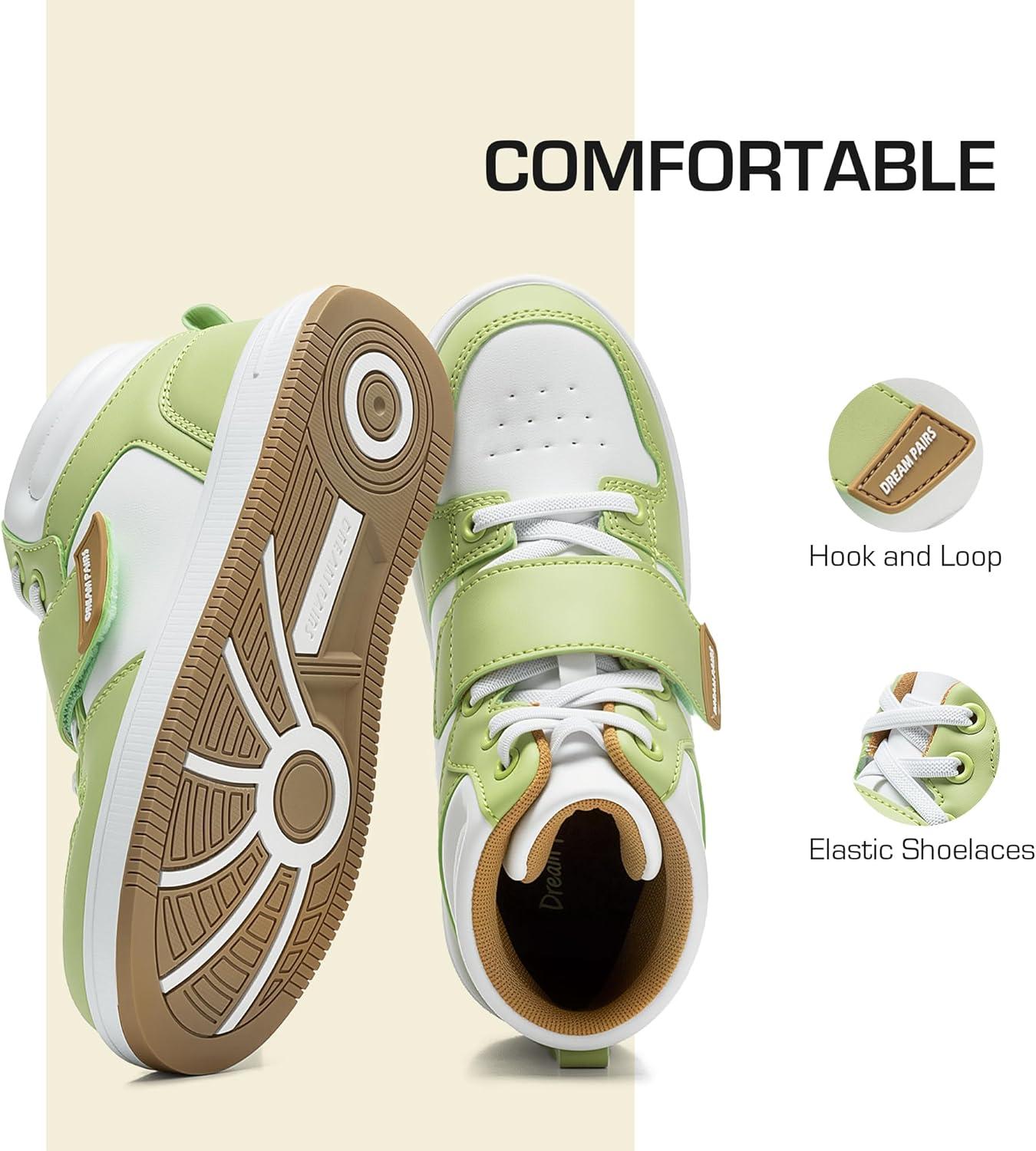 imageDREAM PAIRS Boys Girls High Top Sneaker LilLegends Skyhigh Basketball ShoesGreen