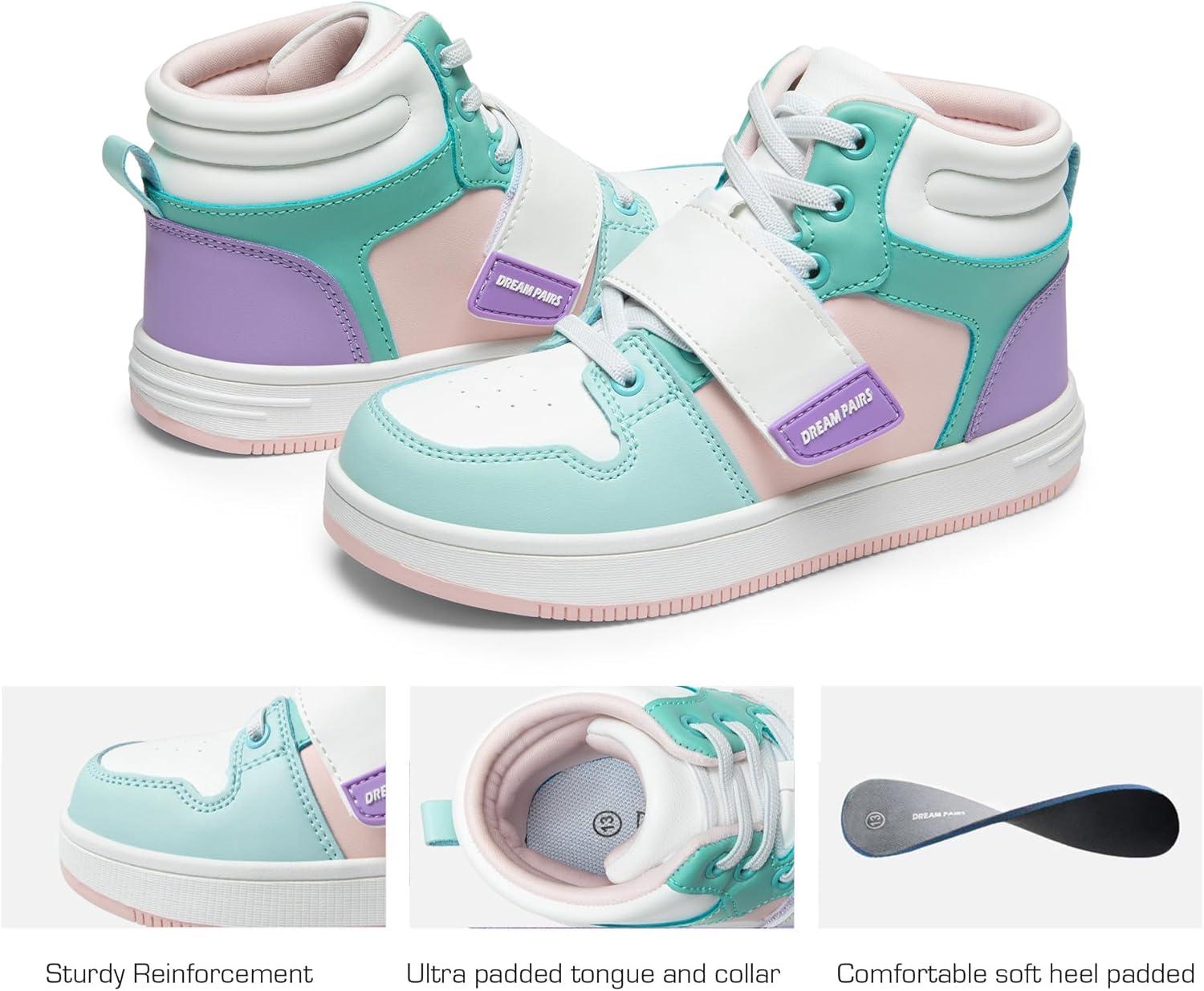 imageDREAM PAIRS Boys Girls High Top Sneaker LilLegends Skyhigh Basketball ShoesMulticolor