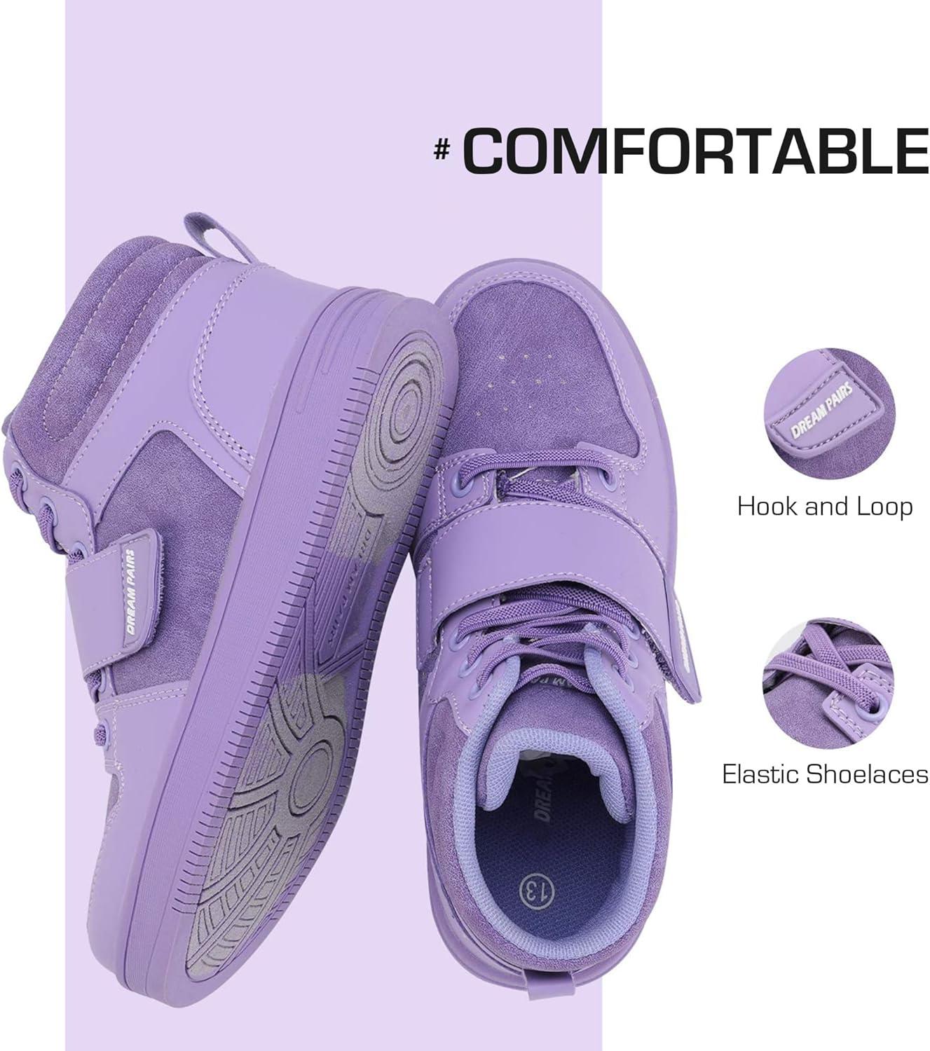 imageDREAM PAIRS Boys Girls High Top Sneaker LilLegends Skyhigh Basketball ShoesPurple