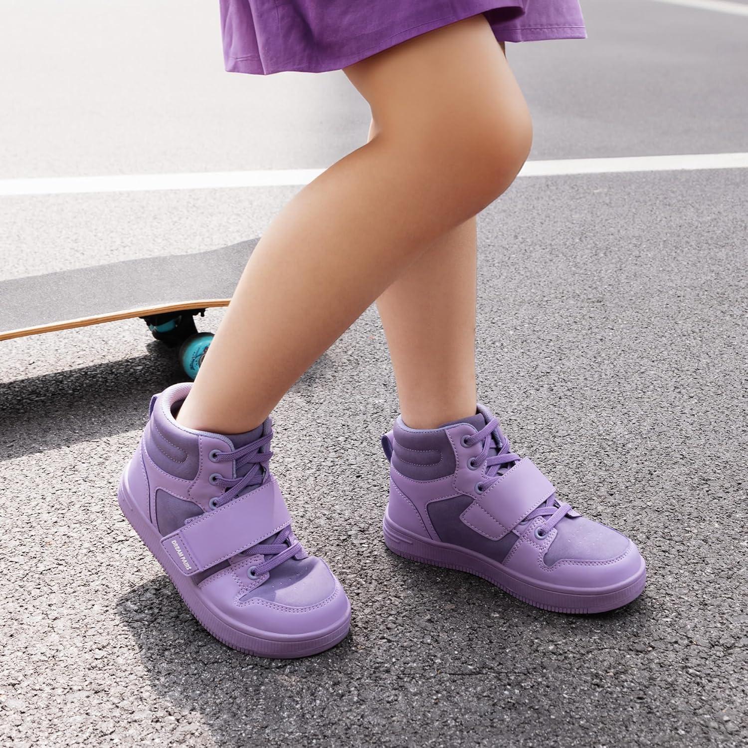 imageDREAM PAIRS Boys Girls High Top Sneaker LilLegends Skyhigh Basketball ShoesPurple