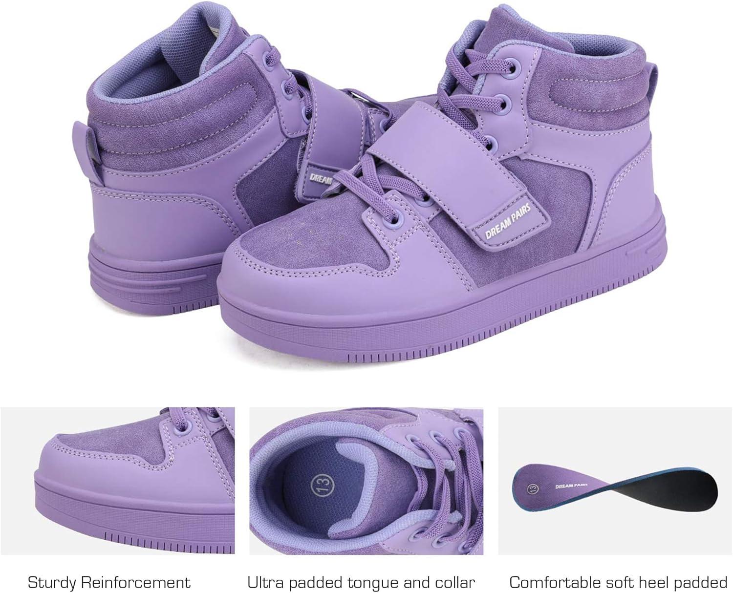 imageDREAM PAIRS Boys Girls High Top Sneaker LilLegends Skyhigh Basketball ShoesPurple