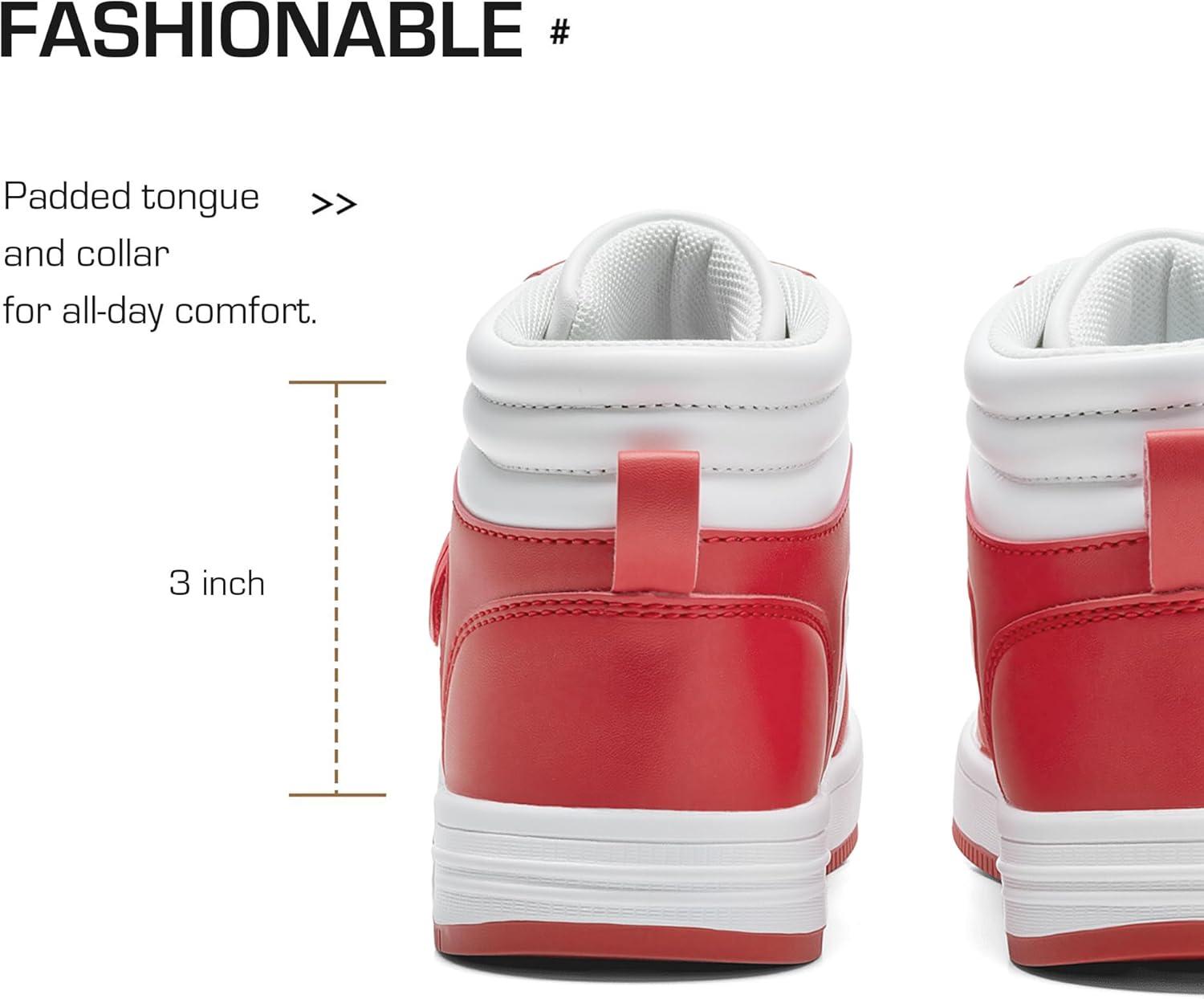 imageDREAM PAIRS Boys Girls High Top Sneaker LilLegends Skyhigh Basketball ShoesRed