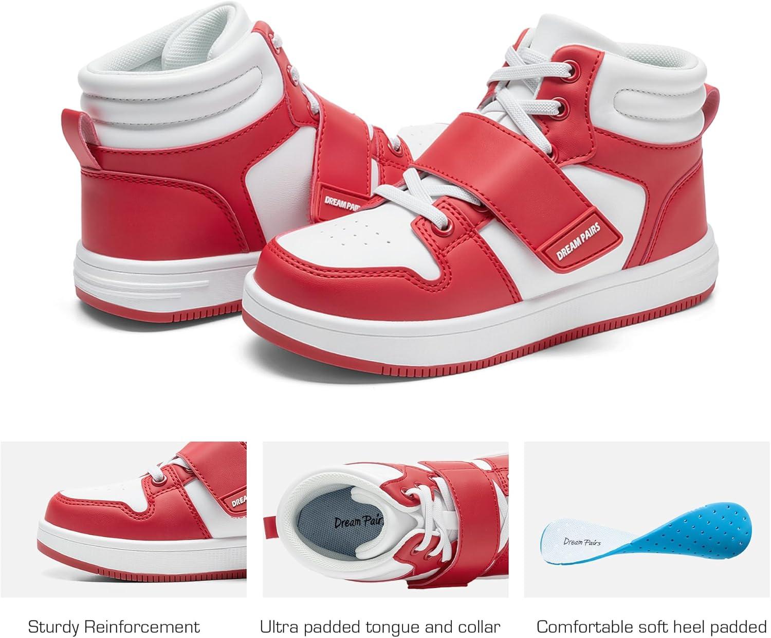 imageDREAM PAIRS Boys Girls High Top Sneaker LilLegends Skyhigh Basketball ShoesRed