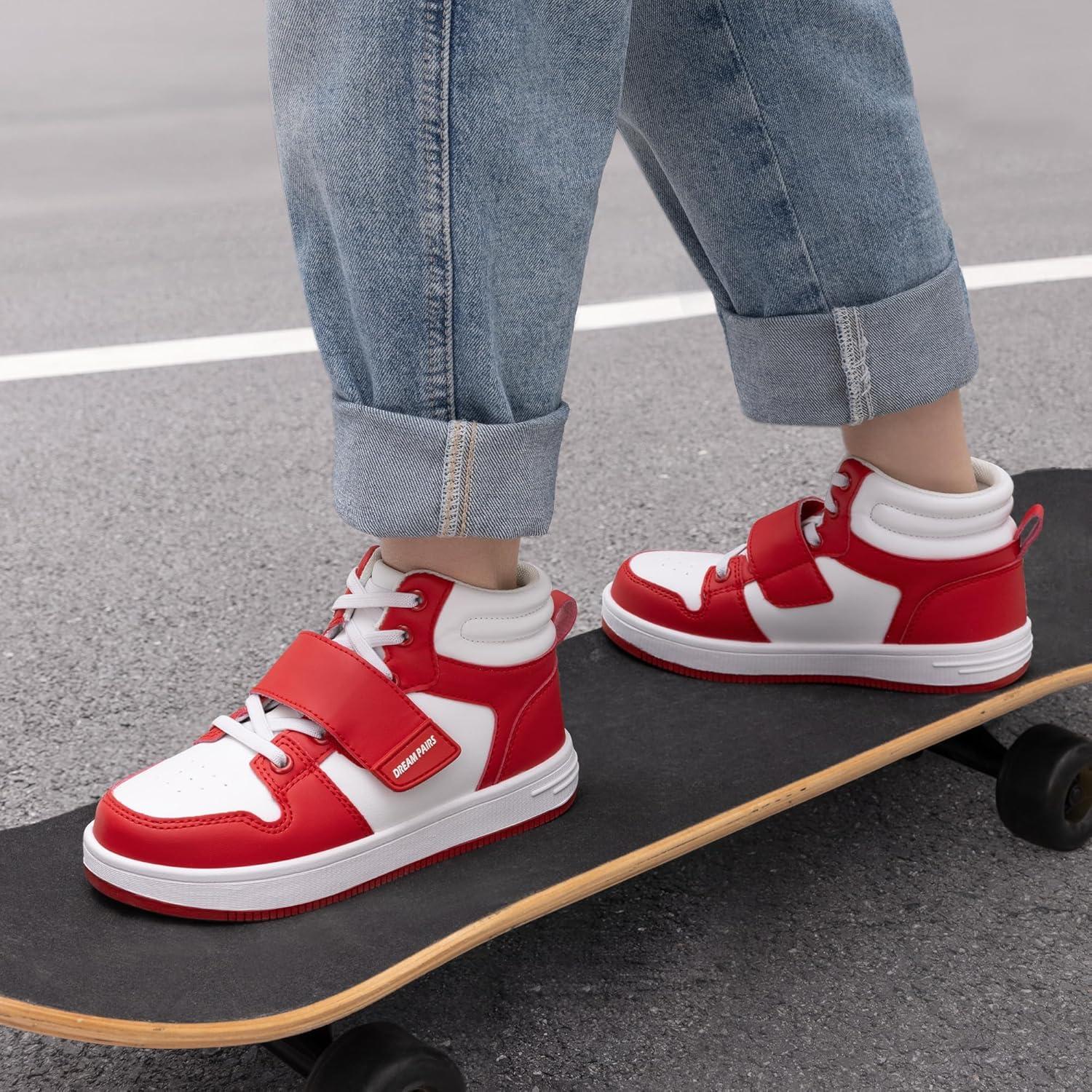 imageDREAM PAIRS Boys Girls High Top Sneaker LilLegends Skyhigh Basketball ShoesRed