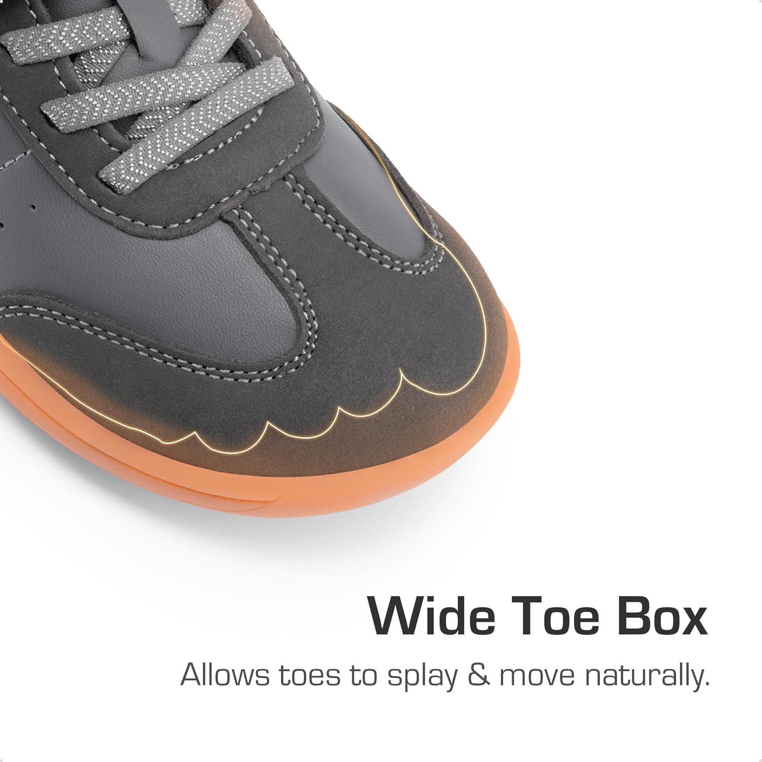 imageDREAM PAIRS Boys Girls Shoes Kids Barefoot Wide Toe Casual Walking Lightweight Running Athletic Sneakers Little Kid Big KidGrey