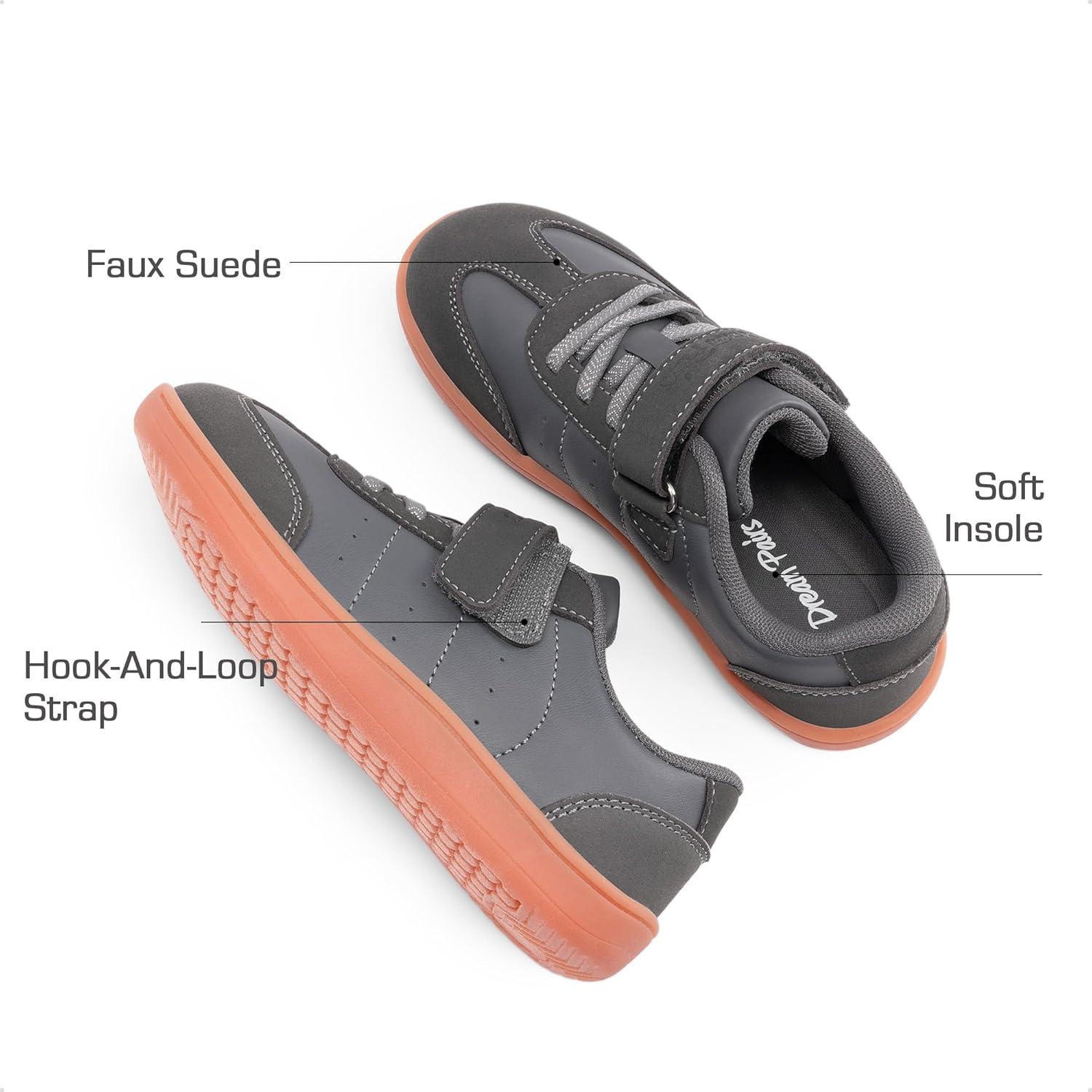 imageDREAM PAIRS Boys Girls Shoes Kids Barefoot Wide Toe Casual Walking Lightweight Running Athletic Sneakers Little Kid Big KidGrey