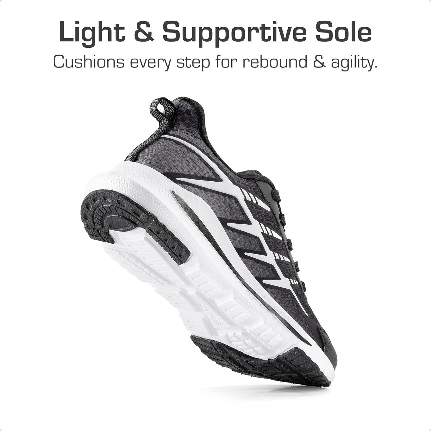 imageDREAM PAIRS Boys Girls Shoes Kids Tennis Athletic Running Footwear Lace Up Walking DuraPlay Breathable Lightweight Sneakers for LittleBig KidBlack