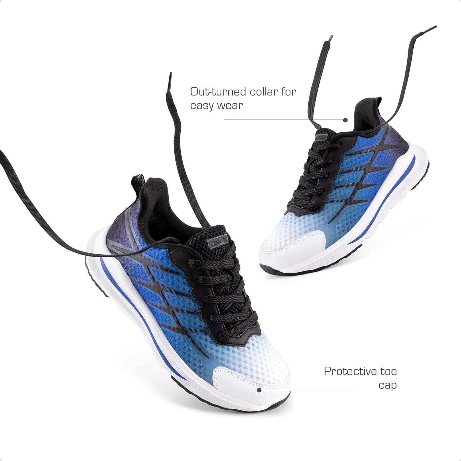 imageDREAM PAIRS Boys Girls Shoes Kids Tennis Athletic Running Footwear Lace Up Walking DuraPlay Breathable Lightweight Sneakers for LittleBig KidBlackBlue