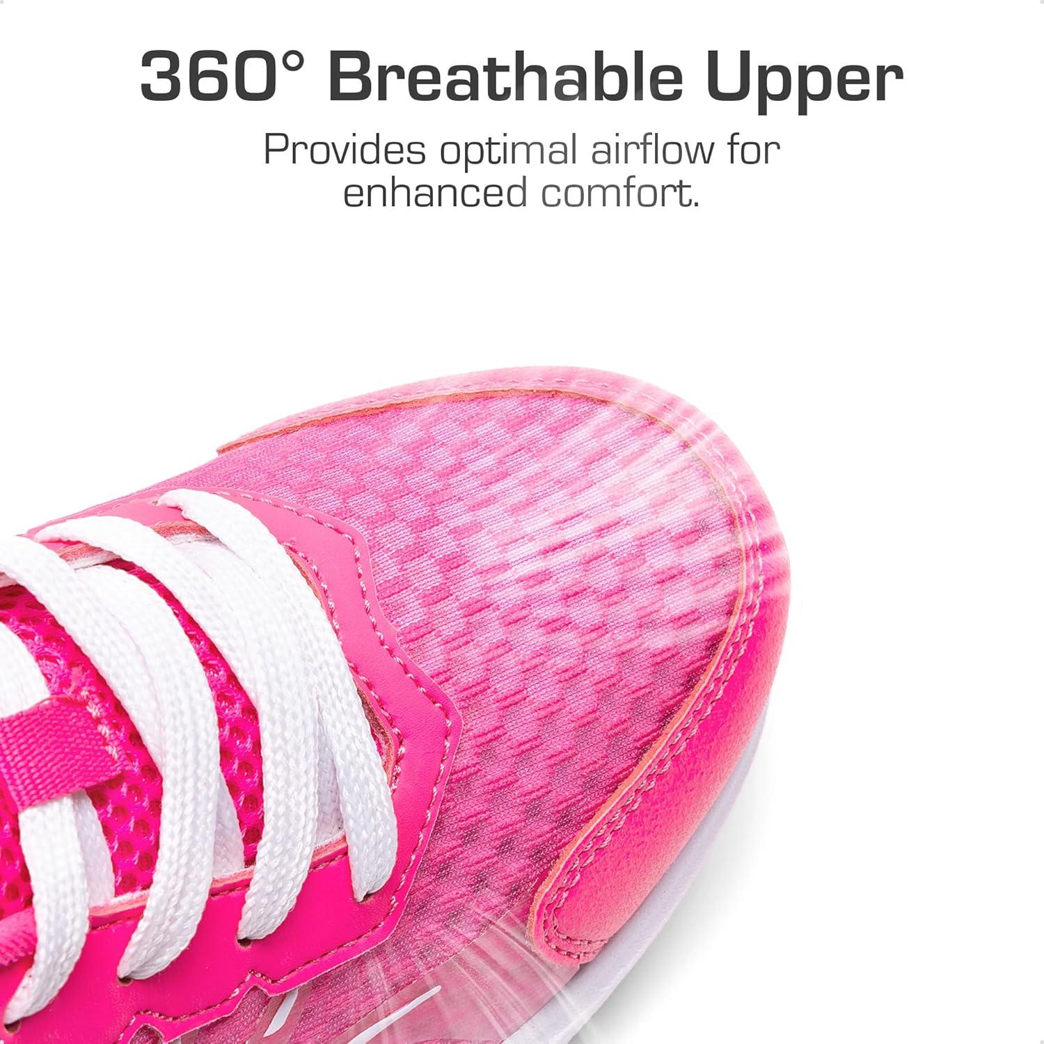 imageDREAM PAIRS Boys Girls Shoes Kids Tennis Athletic Running Footwear Lace Up Walking DuraPlay Breathable Lightweight Sneakers for LittleBig KidHot Pink