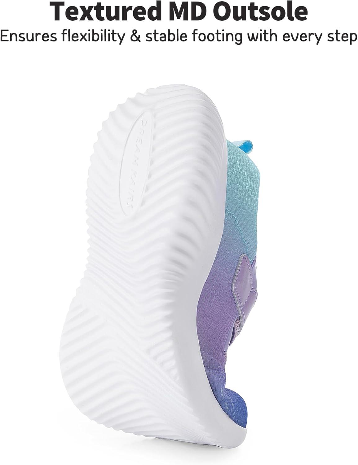 imageDREAM PAIRS Boys Girls Shoes Kids Tennis EZOns FunRun Breathable Running Athletic Sport SneakersPurpleBlue