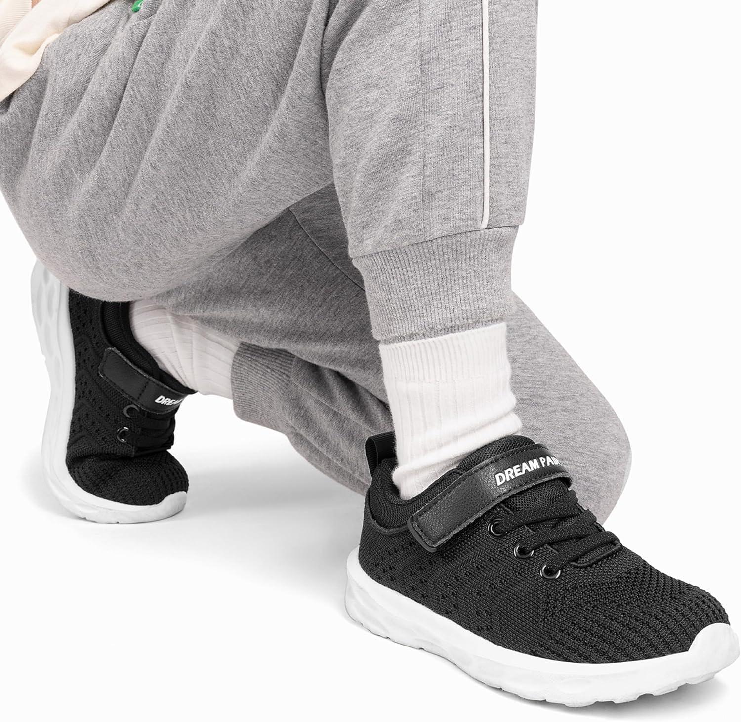 imageDREAM PAIRS Boys Girls Shoes Kids Tennis Footwear EZOns GoGetters Running Athletic School Sneakers for LittleBig KidBlack