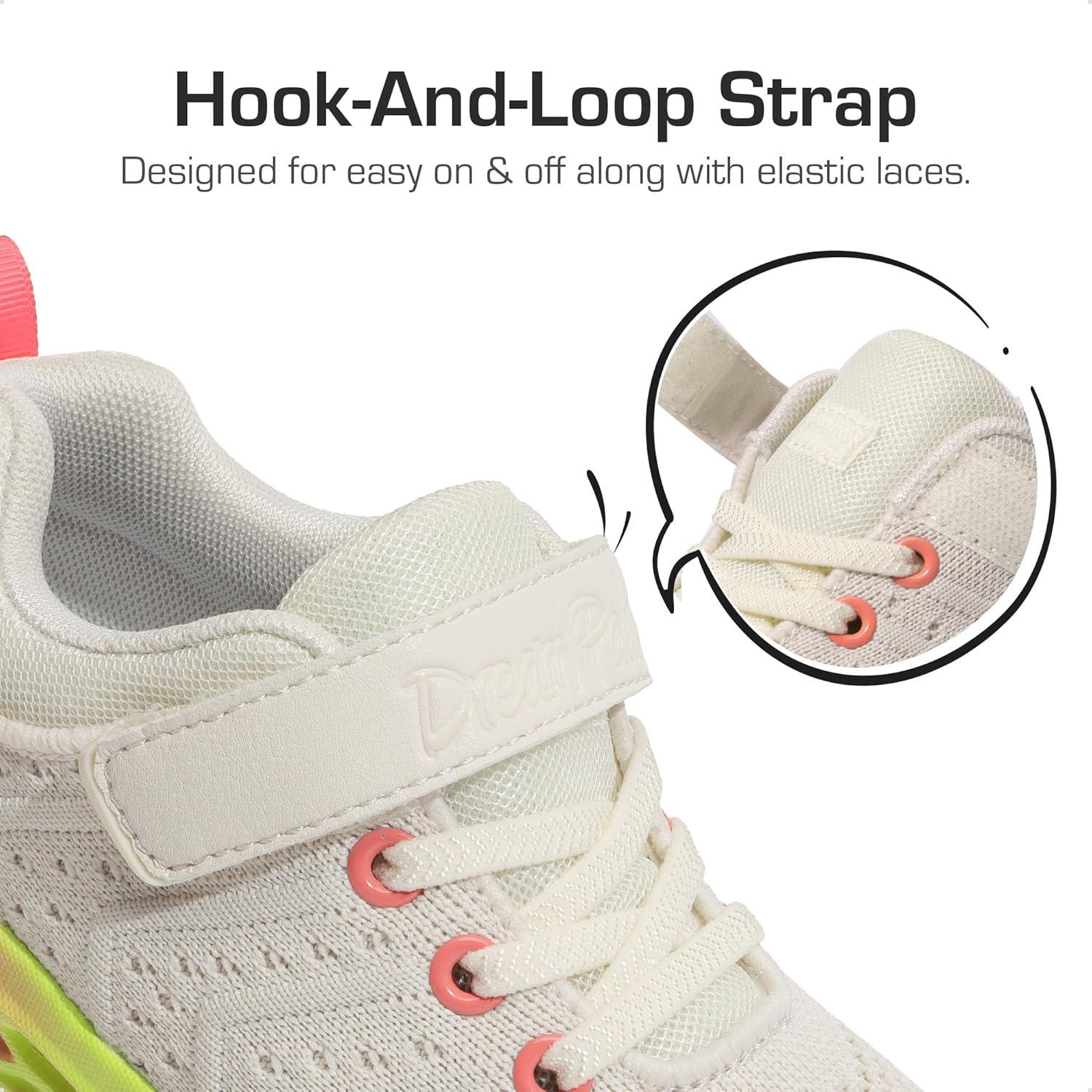 imageDREAM PAIRS Boys Girls Shoes Kids Tennis Footwear EZOns GoGetters Running Athletic School Sneakers for LittleBig KidLight GreyRainbow