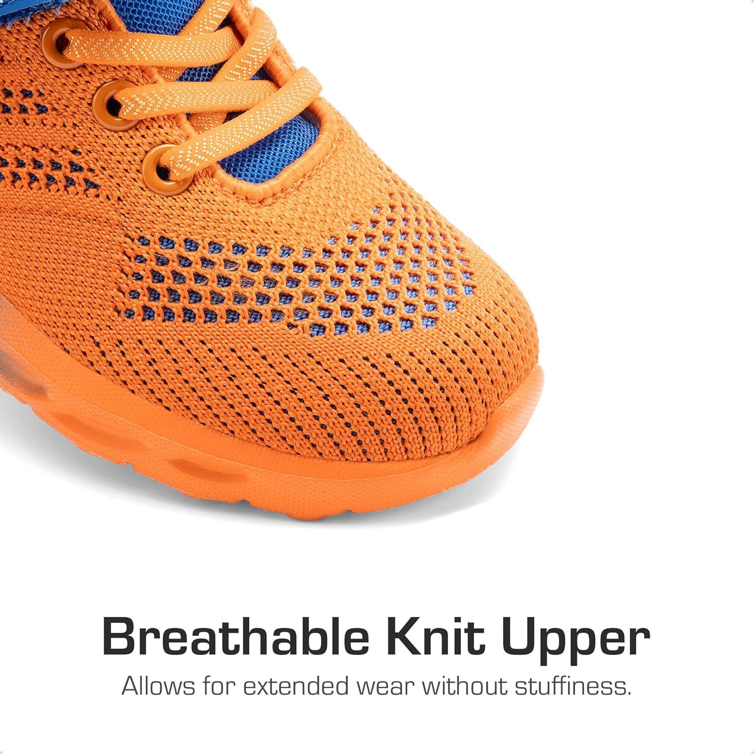 imageDREAM PAIRS Boys Girls Shoes Kids Tennis Footwear EZOns GoGetters Running Athletic School Sneakers for LittleBig KidOrangeBlue