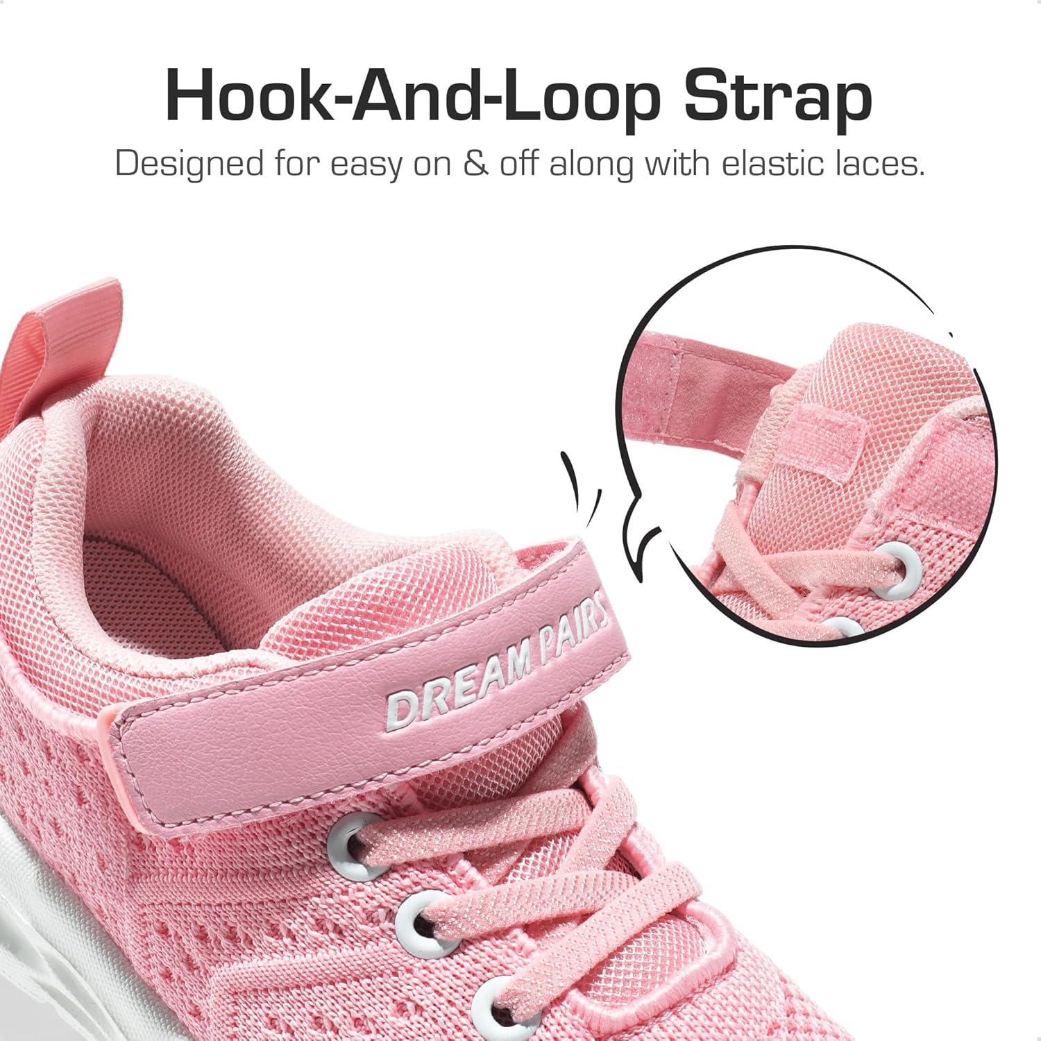 imageDREAM PAIRS Boys Girls Shoes Kids Tennis Footwear EZOns GoGetters Running Athletic School Sneakers for LittleBig KidPink