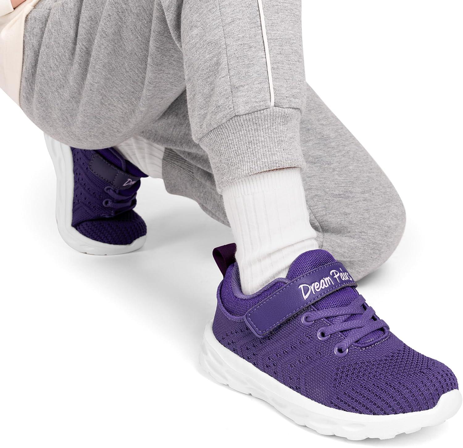 imageDREAM PAIRS Boys Girls Shoes Kids Tennis Footwear EZOns GoGetters Running Athletic School Sneakers for LittleBig KidPurple