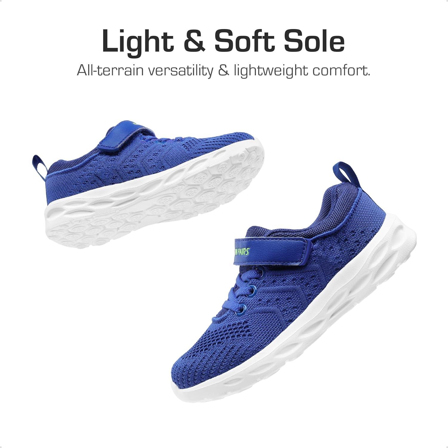 imageDREAM PAIRS Boys Girls Shoes Kids Tennis Footwear EZOns GoGetters Running Athletic School Sneakers for LittleBig KidRoyalBlueGreen