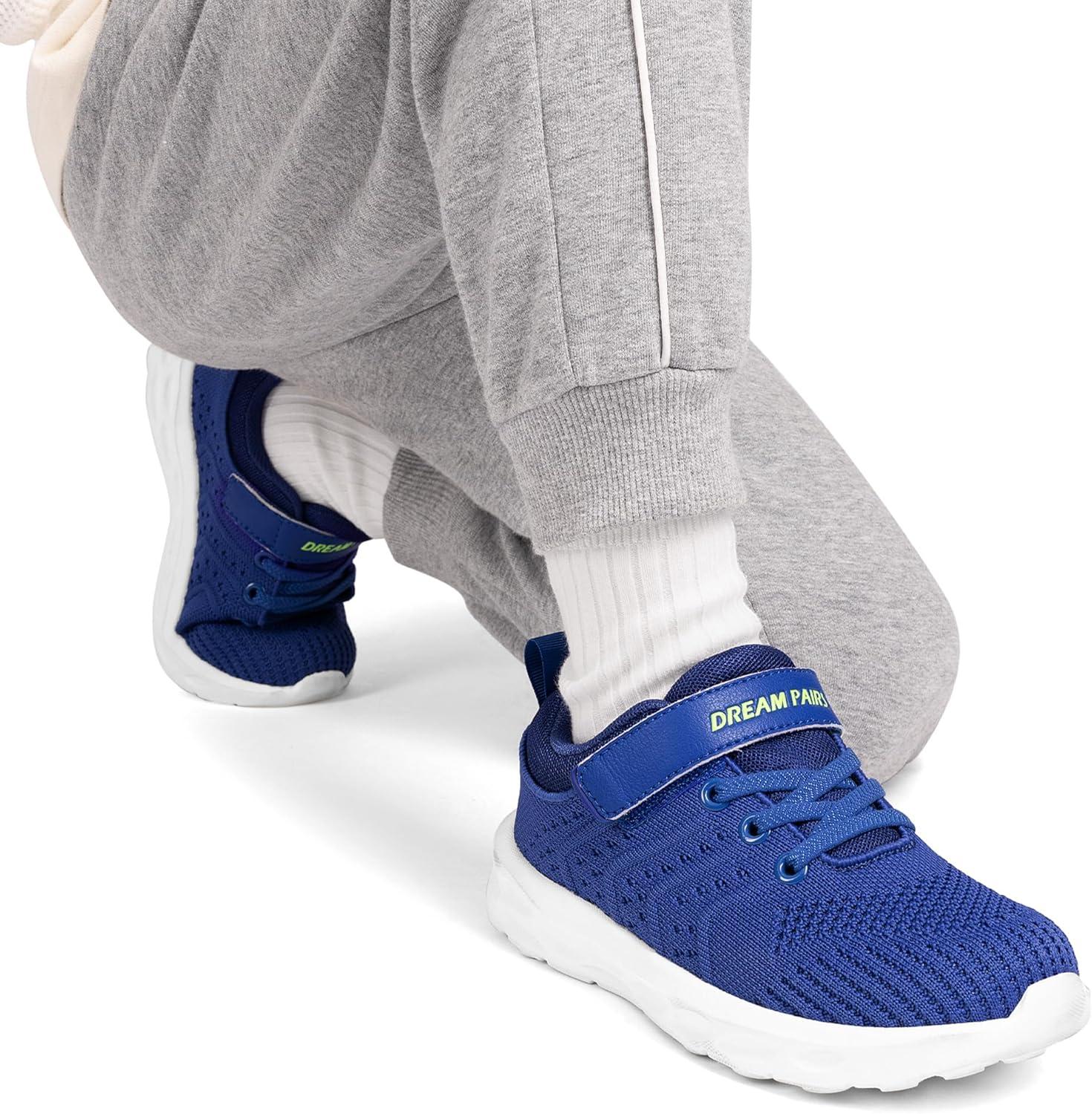 imageDREAM PAIRS Boys Girls Shoes Kids Tennis Footwear EZOns GoGetters Running Athletic School Sneakers for LittleBig KidRoyalBlueGreen