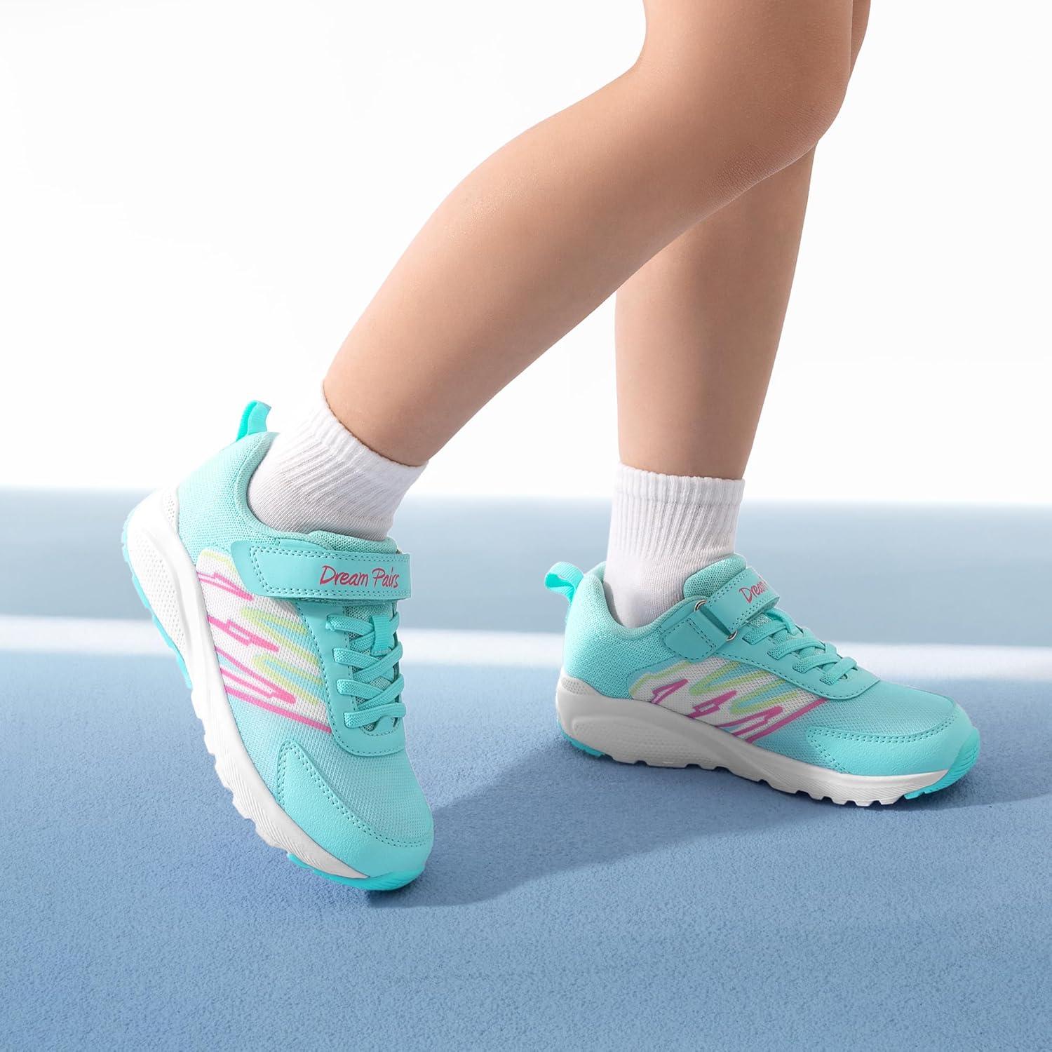 imageDREAM PAIRS Boys Girls Shoes Kids Tennis Running Athletic School Gym Breathable Lightweight Sneakers for LittleBig KidMint Green