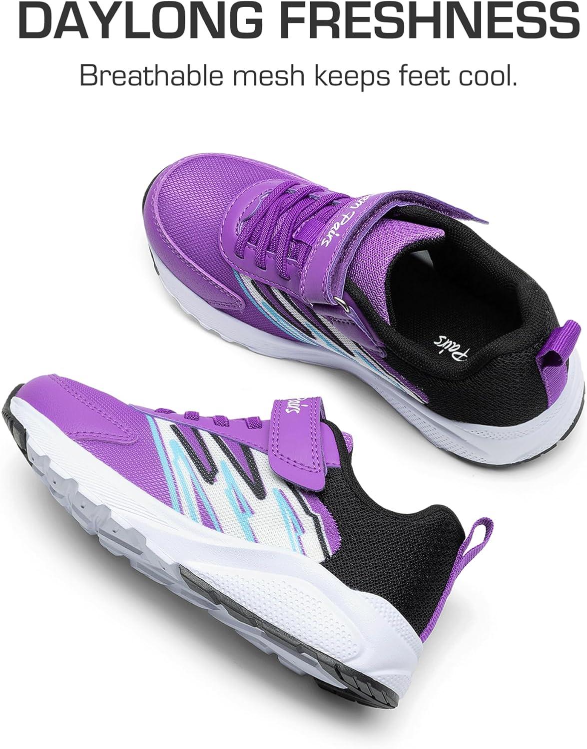 imageDREAM PAIRS Boys Girls Shoes Kids Tennis Running Athletic School Gym Breathable Lightweight Sneakers for LittleBig KidPurple