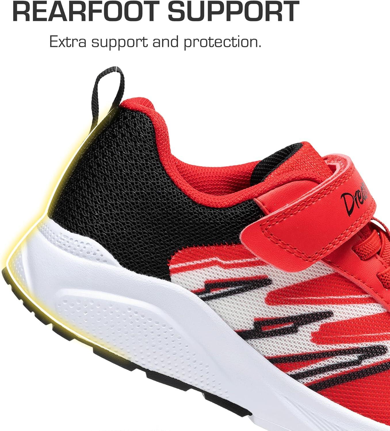 imageDREAM PAIRS Boys Girls Shoes Kids Tennis Running Athletic School Gym Breathable Lightweight Sneakers for LittleBig KidRedBlack