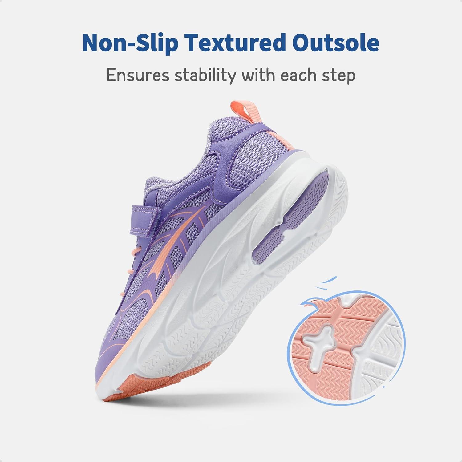 imageDREAM PAIRS Boys Girls Sneakers Kids Tennis Running Shoes EZONs EZPlays Athletic Sport Gym Lightweight Breathable ShoesPurplePink