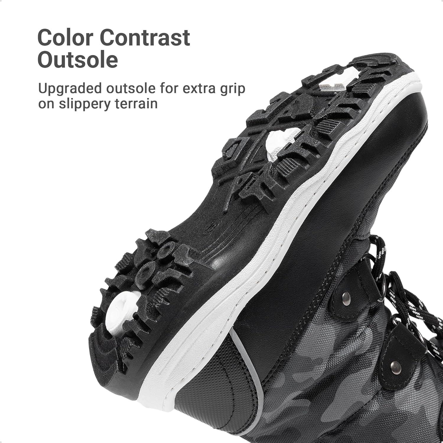 imageDREAM PAIRS Boys Snow Boots Camouflage Slip Resistant Faux Fur Lined Winter Shoes for LittleBig KidBlackWhite