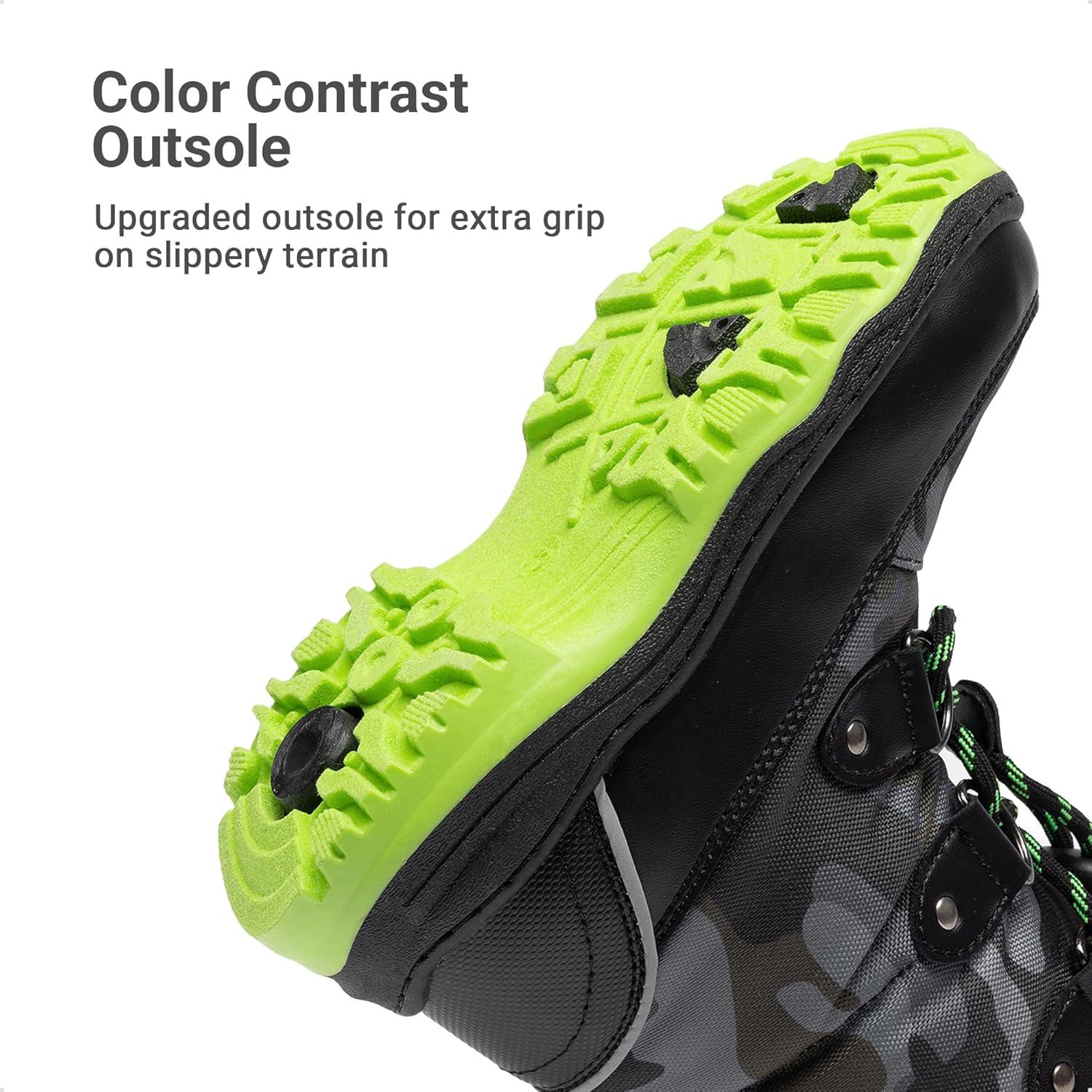 imageDREAM PAIRS Boys Snow Boots Camouflage Slip Resistant Faux Fur Lined Winter Shoes for LittleBig KidCamoGreen