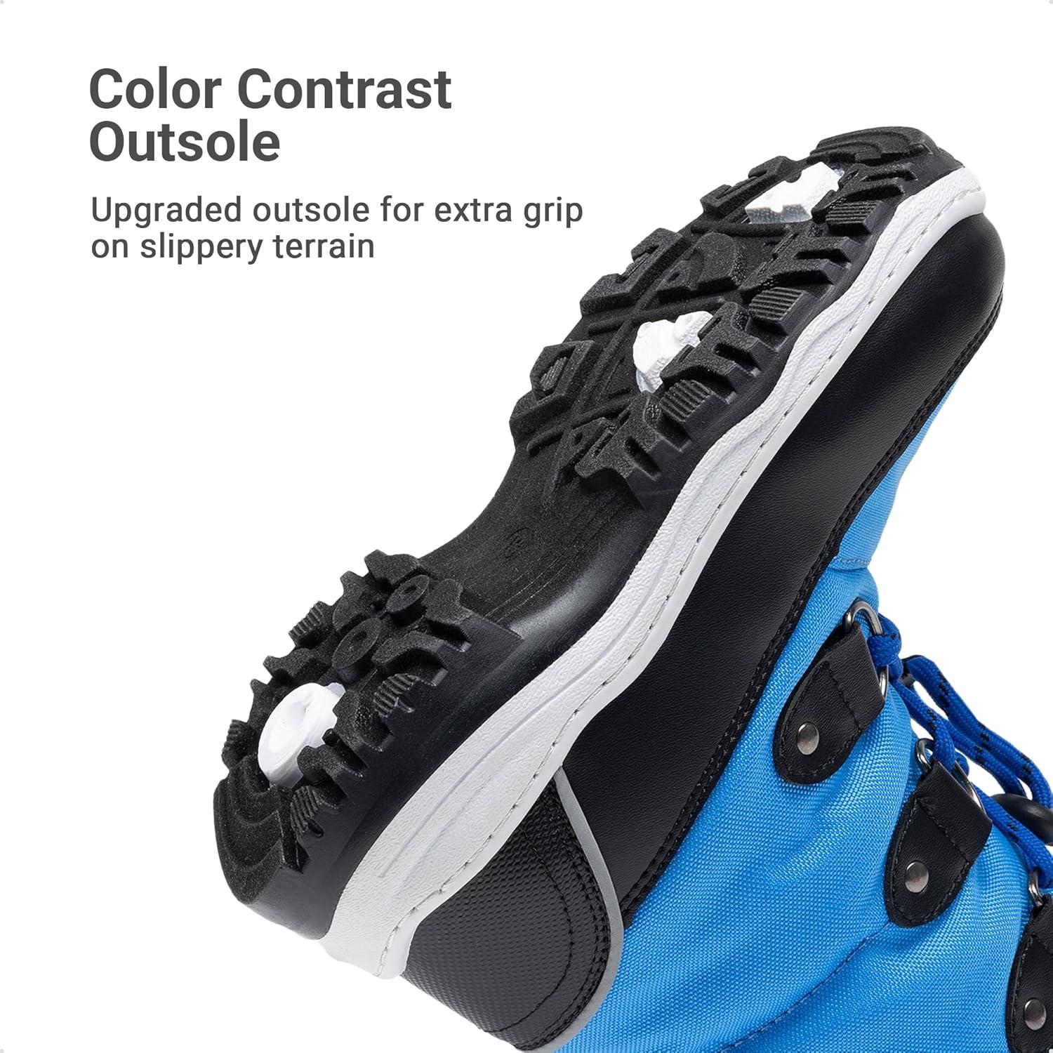 imageDREAM PAIRS Boys Snow Boots Camouflage Slip Resistant Faux Fur Lined Winter Shoes for LittleBig KidRoyal Blue