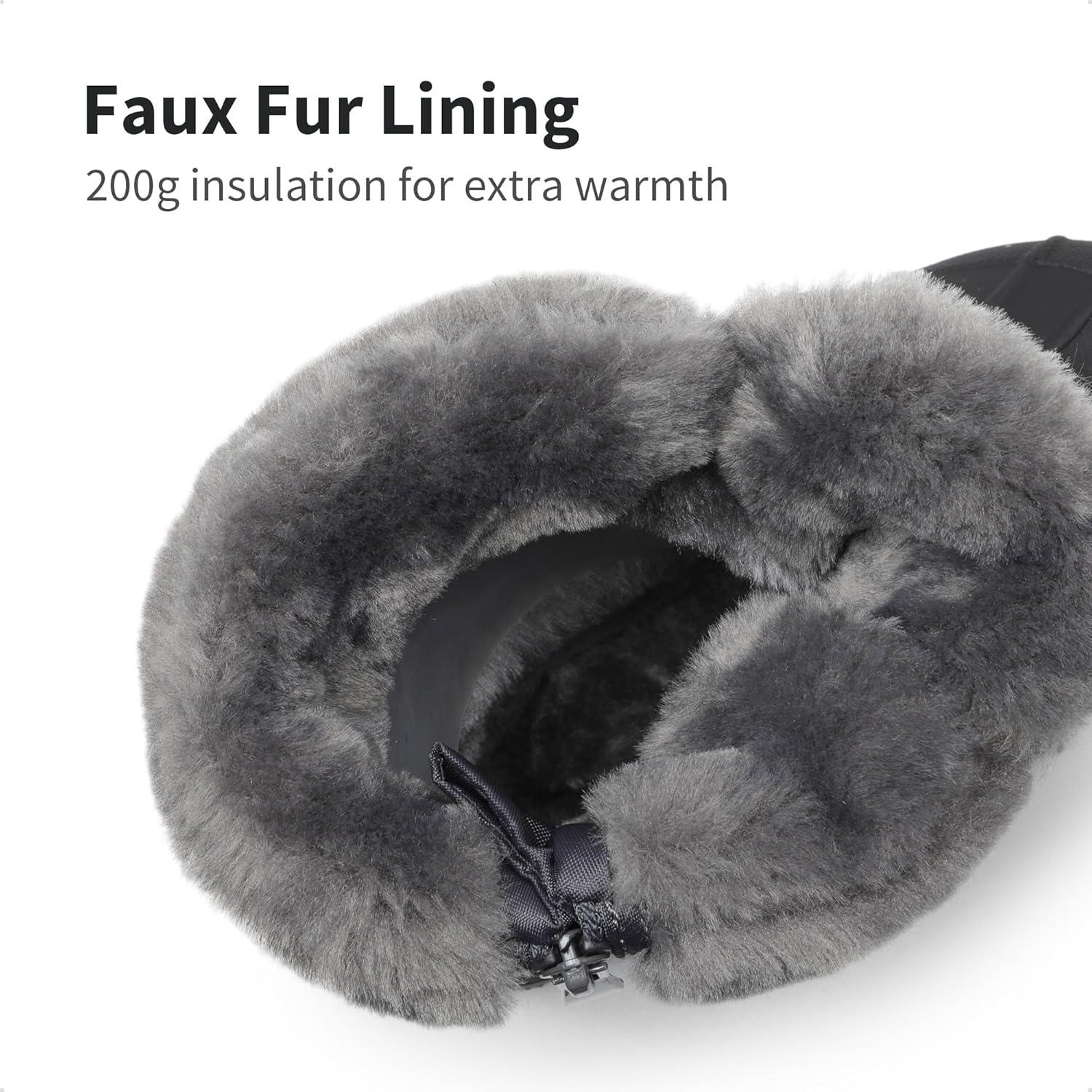 imageDREAM PAIRS Boys ampamp Girls Waterproof Winter Snow Boots for Little KidBig KidGrey