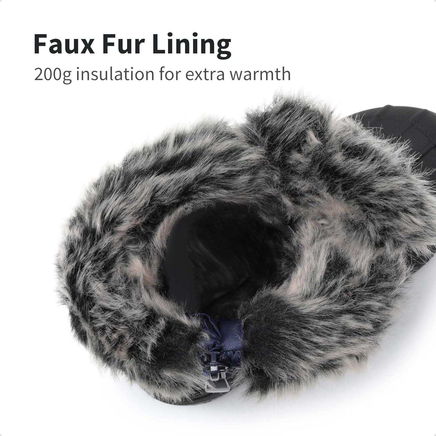 imageDREAM PAIRS Boys ampamp Girls Waterproof Winter Snow Boots for Little KidBig KidNavy