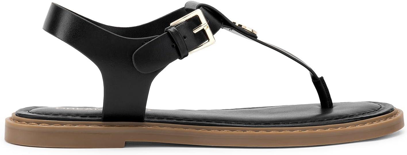 imageDREAM PAIRS Dressy TStrap Flat Thong Sandals for Women Comfort Roman Gladiator Casual Summer Beach Flip Flop Shoes with Adjustable Back Ankle StrapAll Black