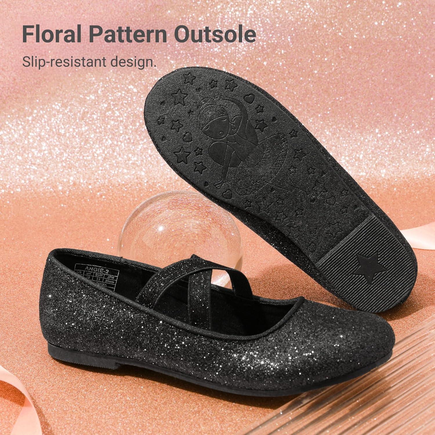 imageDREAM PAIRS Girls Ballerina Dress Shoes Mary Jane FlatsBlack