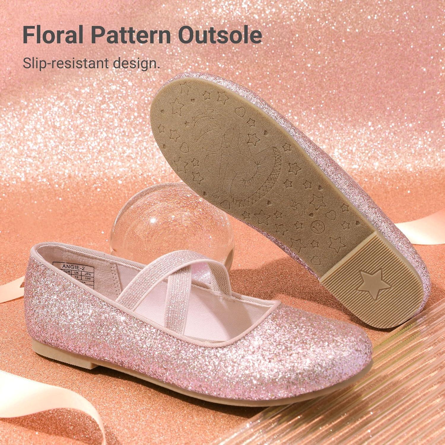 imageDREAM PAIRS Girls Ballerina Dress Shoes Mary Jane FlatsPink