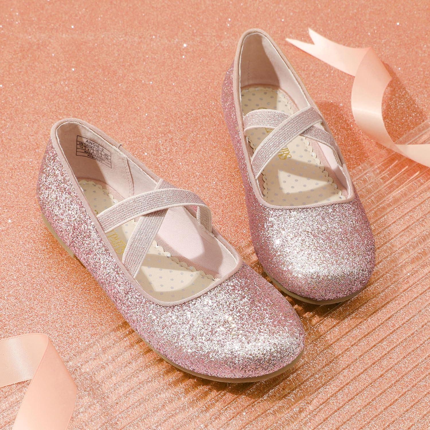 imageDREAM PAIRS Girls Ballerina Dress Shoes Mary Jane FlatsPink