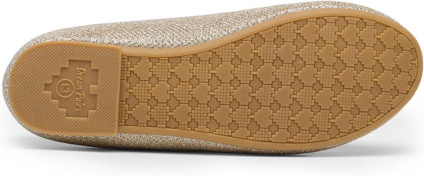 imageDREAM PAIRS Girls Ballet Flats Flower Shoes Mary Jane Ballerina Flat Dress Shoes for DailyWeddingPartyGold