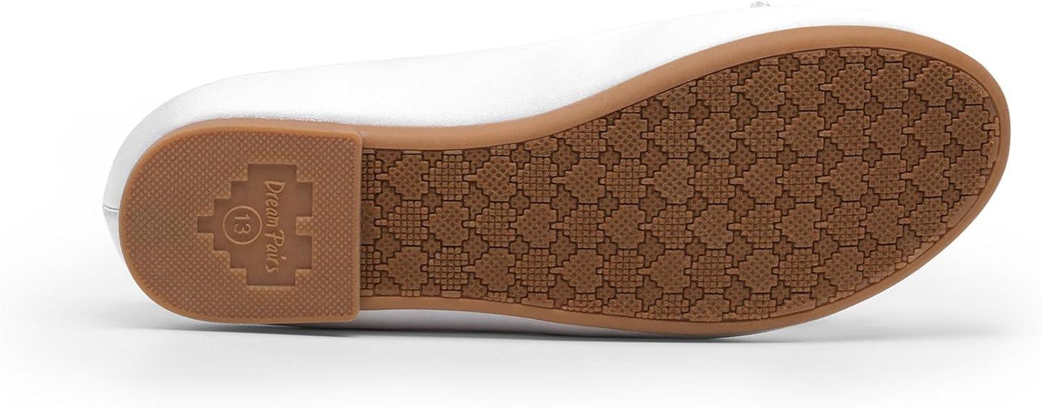 imageDREAM PAIRS Girls Ballet Flats Flower Shoes Mary Jane Ballerina Flat Dress Shoes for DailyWeddingPartyWhiteSatin