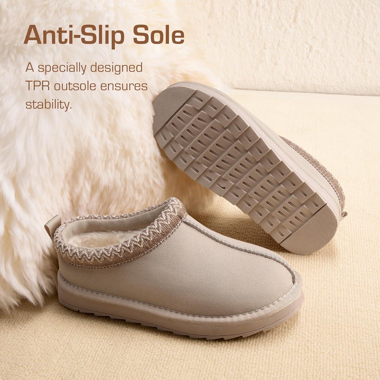 imageDREAM PAIRS Girls Boys Slippers Kids House Fuzzy Indoor Outdoor FuzzyEasy Kids Slipon Slipper for Little Kid Big KidSand