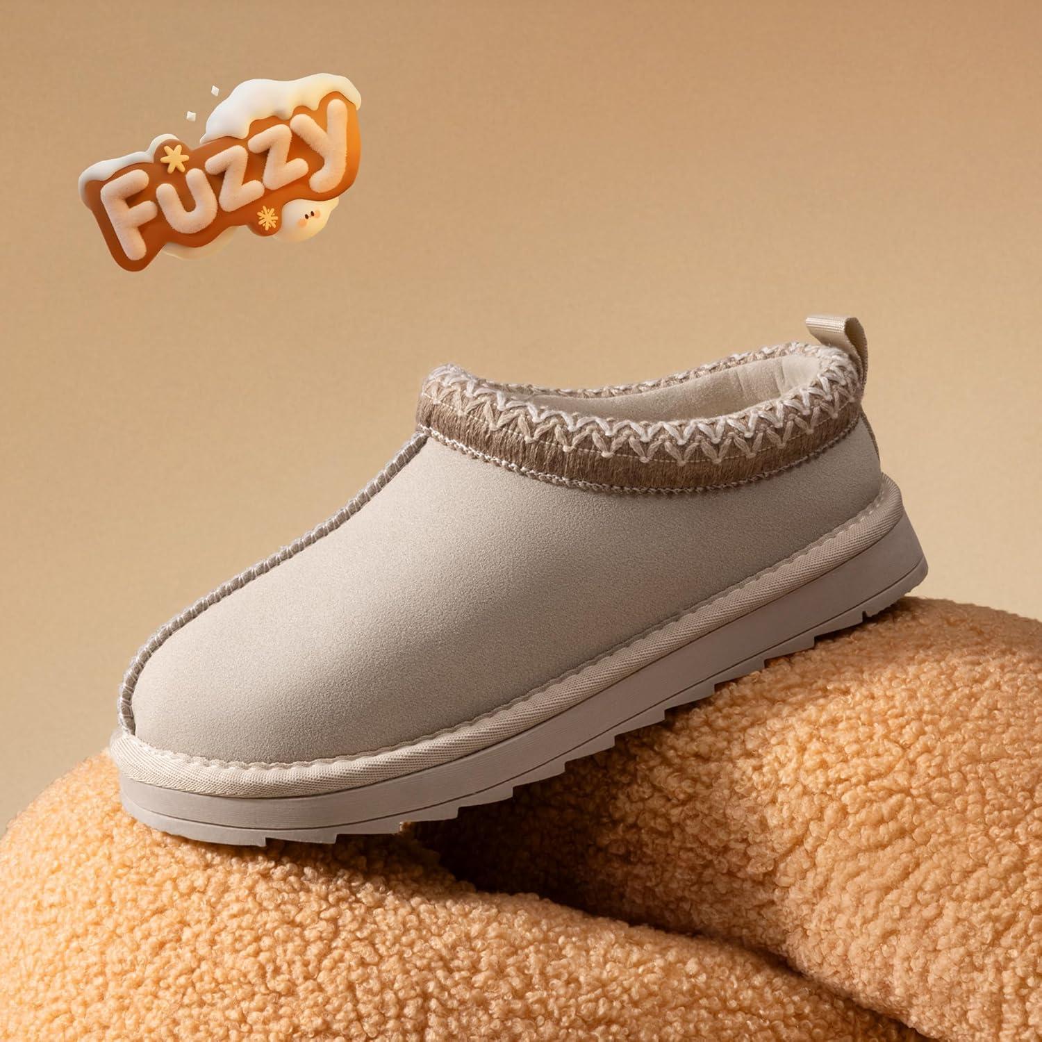 imageDREAM PAIRS Girls Boys Slippers Kids House Fuzzy Indoor Outdoor FuzzyEasy Kids Slipon Slipper for Little Kid Big KidSand