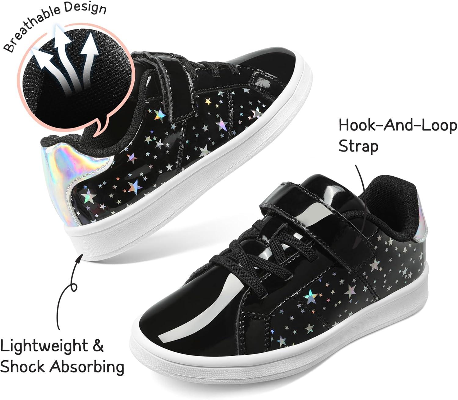 imageDREAM PAIRS Girls Boys Sneakers Tennis School Shoes Casual Walking Storybook Footwear for LittleBig KidsBlack