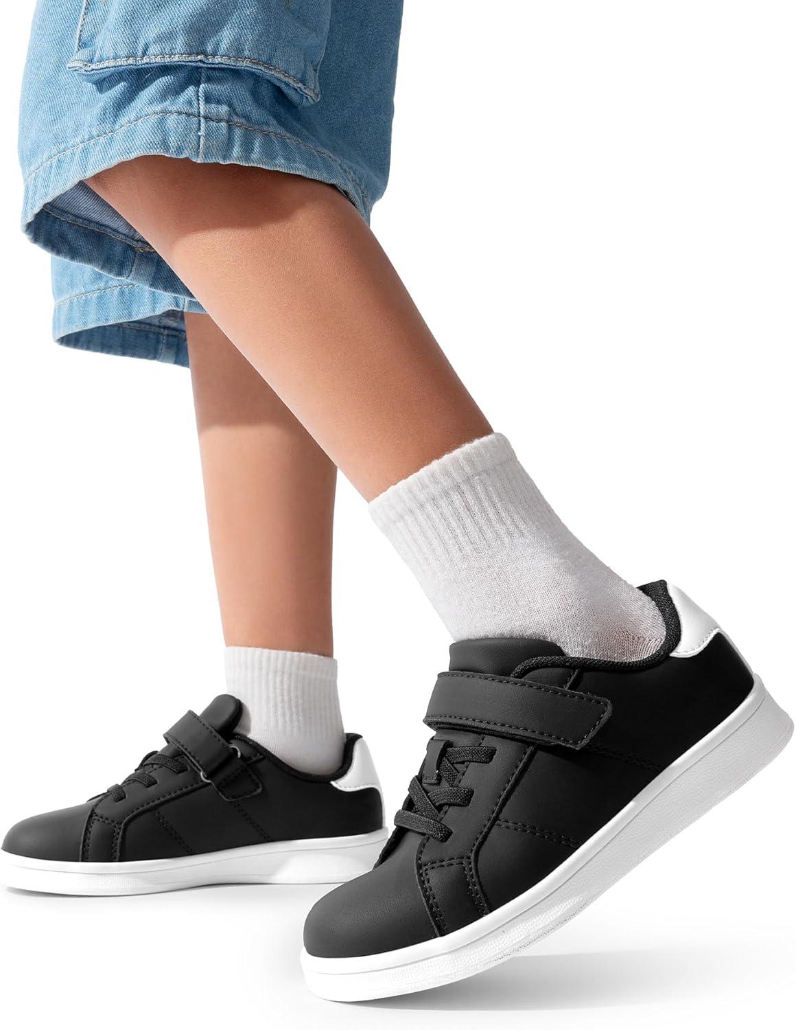 imageDREAM PAIRS Girls Boys Sneakers Tennis School Shoes Casual Walking Storybook Footwear for LittleBig KidsBlackWhite