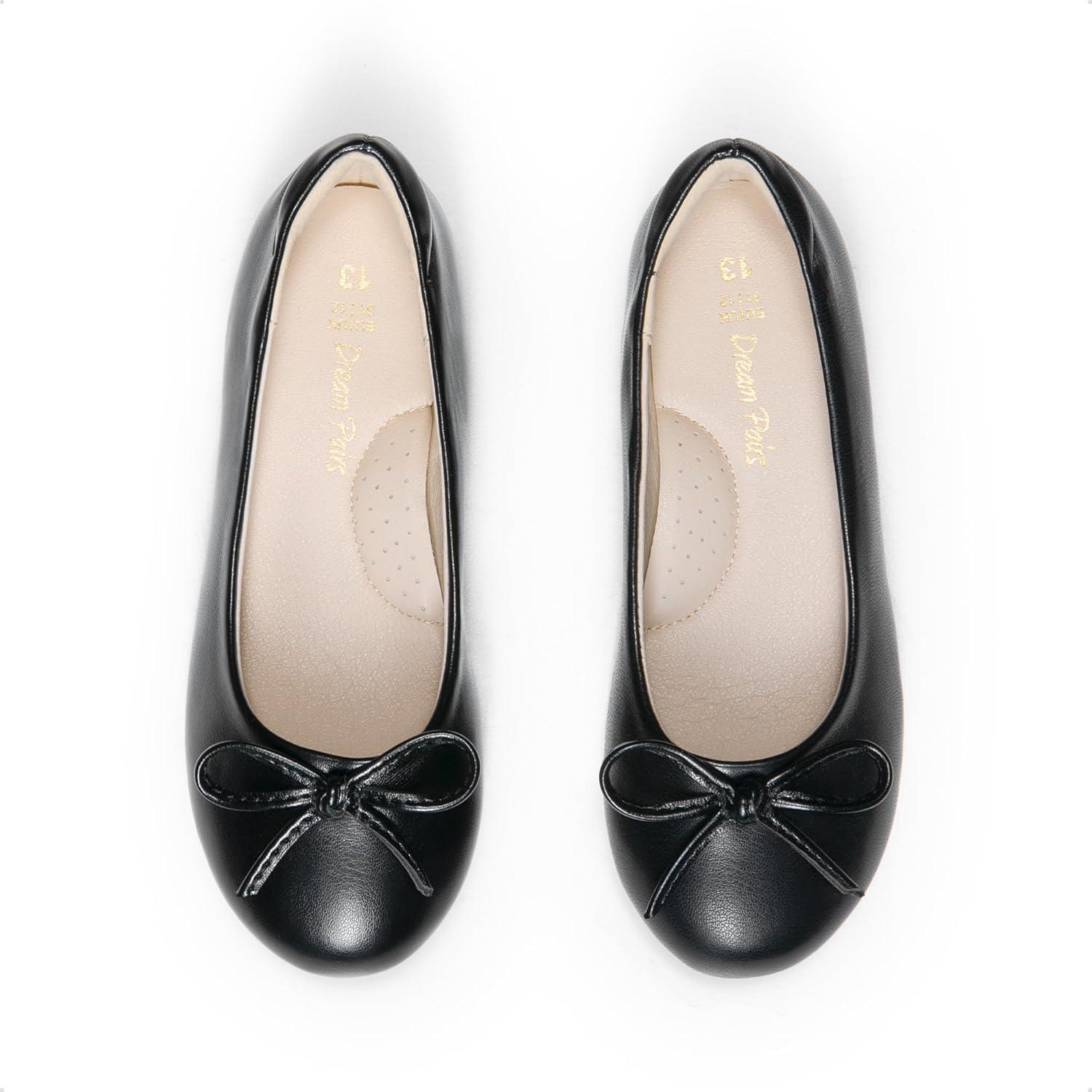 imageDREAM PAIRS Girls Dress Shoes Ballet Flats Slipon Fashion Bow Flower Girl Shoes for Wedding School Party BirthdayBlack