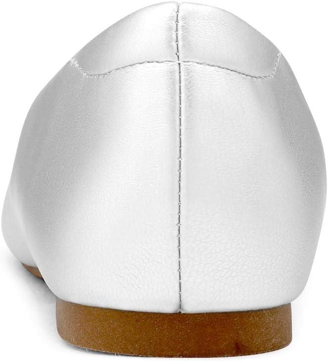 imageDREAM PAIRS Girls Dress Shoes Ballet Flats Slipon Fashion Bow Flower Girl Shoes for Wedding School Party BirthdaySilver