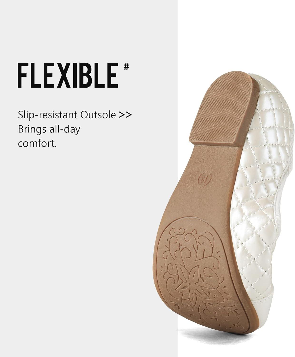 imageDREAM PAIRS Girls Dress Shoes Flower Girl Slipon Bow Ballet Flats for Wedding Party School Little KidBig KidBeigeWhite