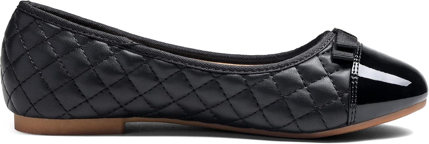 imageDREAM PAIRS Girls Dress Shoes Flower Girl Slipon Bow Ballet Flats for Wedding Party School Little KidBig KidBlack